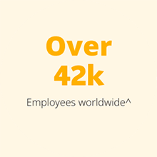 Over 42k Employees worldwide