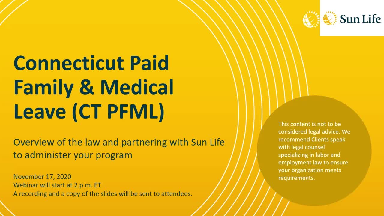 Connecticut Paid Family and Medical Leave webinar